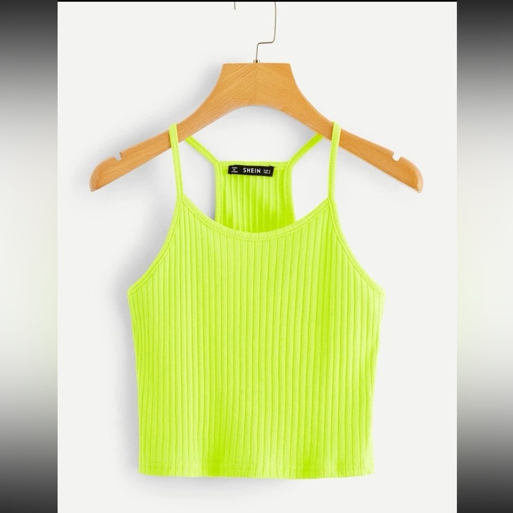 3/$50 | SHEIN Ribbed Racerback Cropped Cami Top - Picture 2 of 12